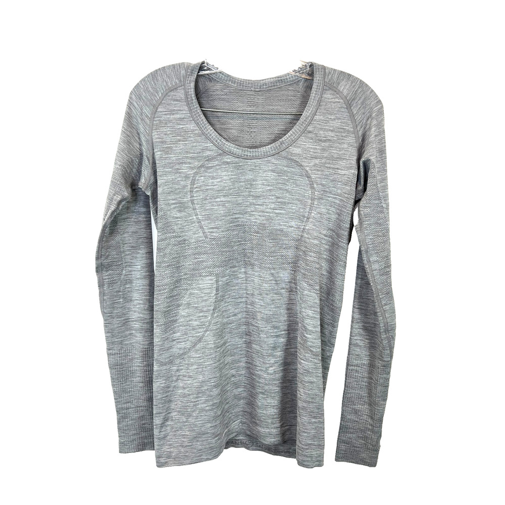 Lululemon Womens 8 Swiftly Tech Long Sleeve Crew Neck Activewear Running Top